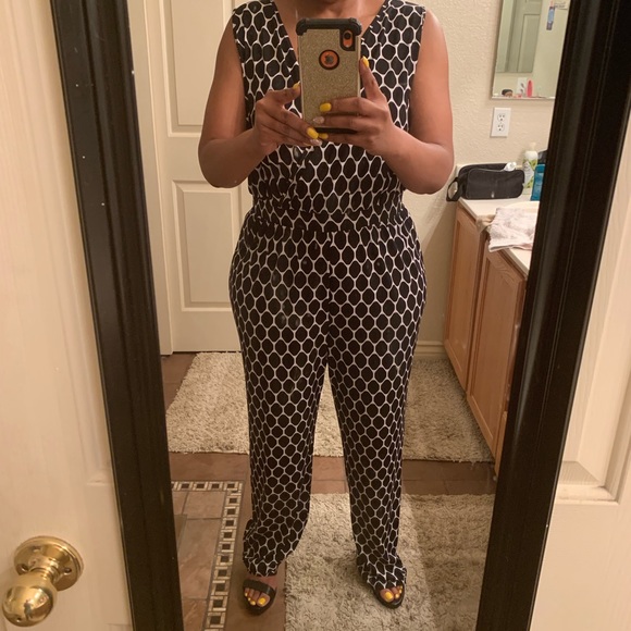 NWT Black and white Lane Bryant jumpsuit. - Picture 4 of 5